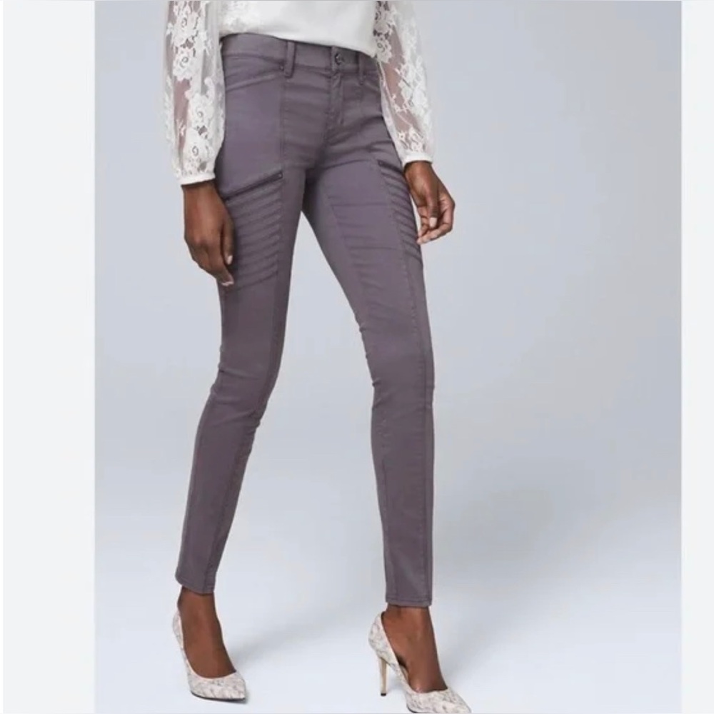 WHBM mid rise skinny moto ankle jeans Women’s Size 6 Long